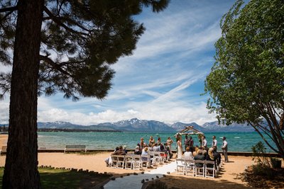 The Arch at Lakeside Beach Tahoe Wedding Photography