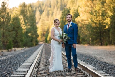 Twenty Mile House Wedding Train Track Pictures