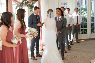 Vizcaya Sacramento Wedding Indoor Ceremony Photography