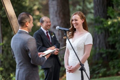 Forest House Lodge Wedding Ceremony Photograph 