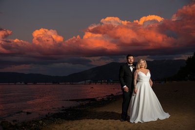 Valhalla Tahoe Wedding Sunset Photos