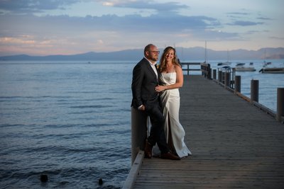 Valhalla Tahoe Wedding Pier Photos