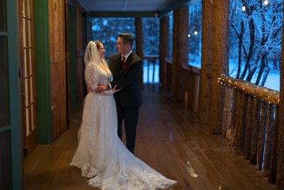 Valhalla Tahoe Winter Wedding Picture 