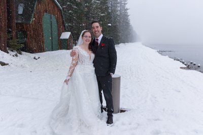 Valhalla Tahoe Winter Wedding Portraits