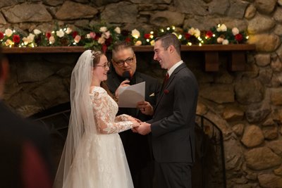 Valhalla Tahoe Winter Wedding Ceremony Pictures