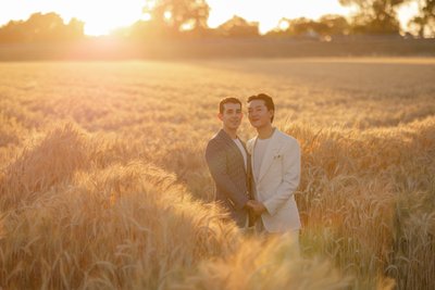 Scribner Bend Vineyard Wedding Sunset Photo 