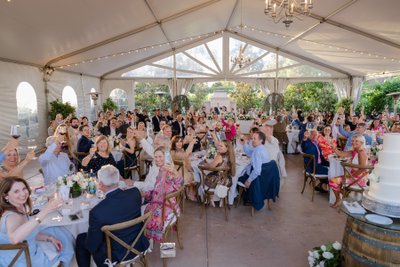 Scribner Bend Wedding Reception Tent Guest Photo