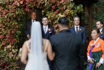 Villa Chanticleer Groom Ceremony Photo