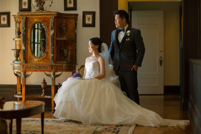 Bride and Groom Photos at Grand Island Mansion Wedding