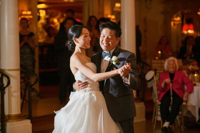 Fun First Dance Wedding Photos at Grand Island Mansion 