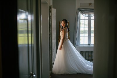 Bridal Getting Ready Portrait Grand Island Mansion