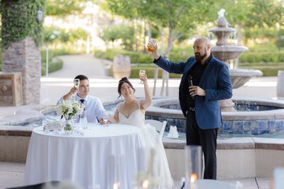 Wolfe Heights Winery Reception Toast