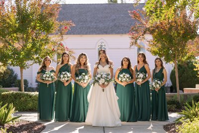 Old St. Mary’s Chapel Bridal Party Photo