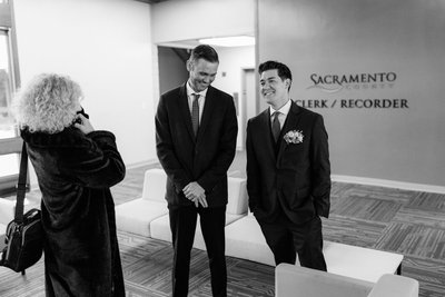 Sacramento County Clerk Candid Wedding Picture