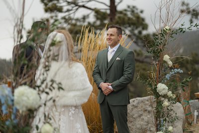 Tahoe Blue Estate Fall Wedding Ceremony Picture