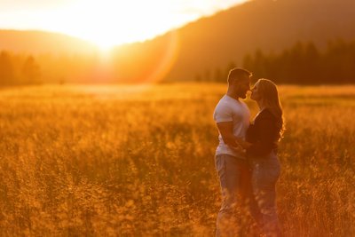 Hope Valley Sunset Engagement Session Photo