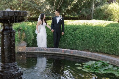 Park Winters koi pond fountain portraits 