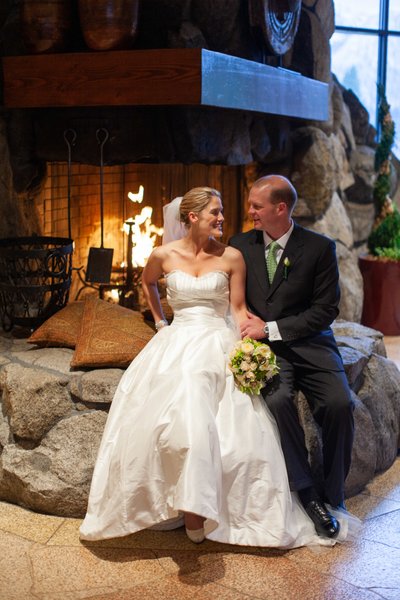 Resort at Squaw Creek Wedding Fireplace Photos