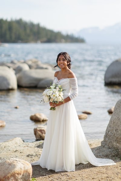 Lake Tahoe Elopement Bridal Photo