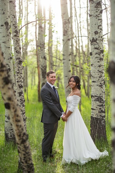 Lake Tahoe Aspen Tree Wedding Photos