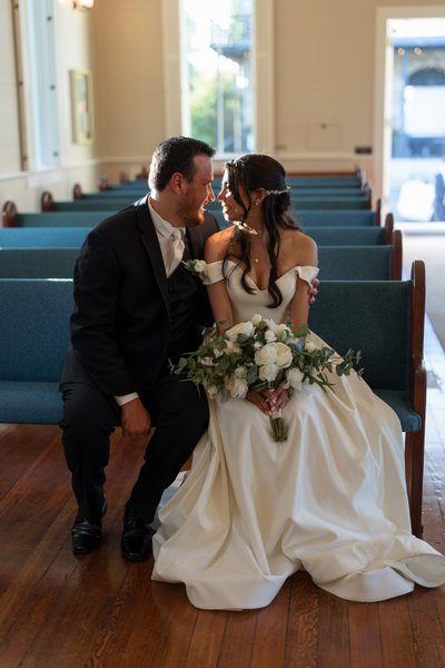 Old St. Mary’s Chapel Newly Wed Photo