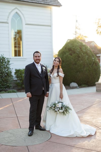 Old St. Mary’s Chapel Wedding Sunset Picture