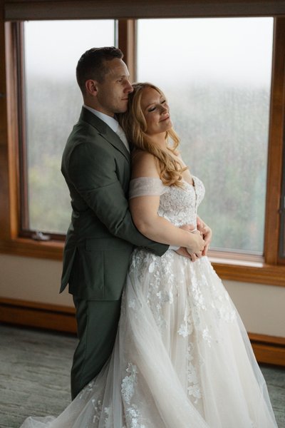 Tahoe Blue Estate Indoor Couples Portrait 