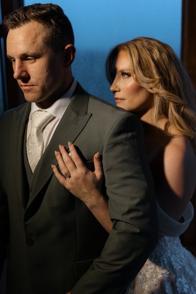 Tahoe Blue Estate Indoor Wedding Portrait 