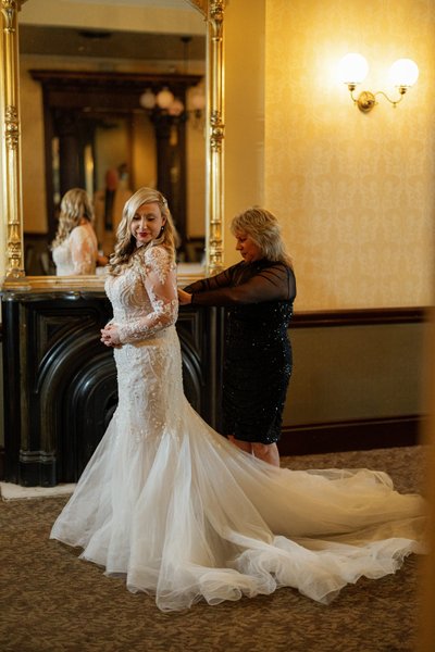 Firehouse Bride Getting Ready
