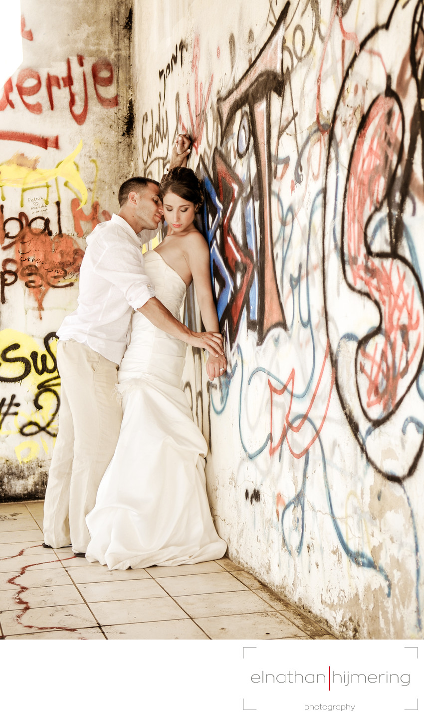 bride groom grafitti