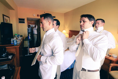 groom and guys getting ready aruba