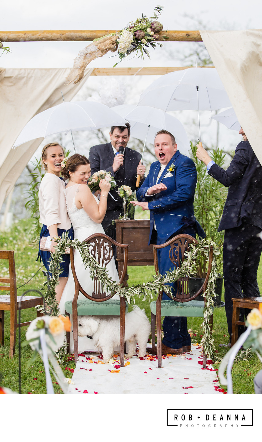 Austria Wedding Photographer Vineyard Ceremony rain