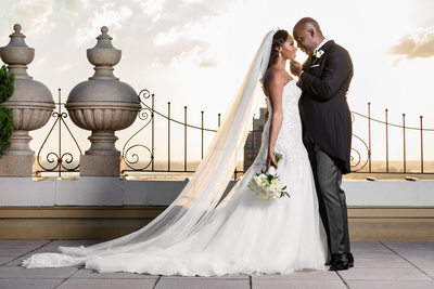 Memphis Wedding Photographer Peabody Couple Rooftop