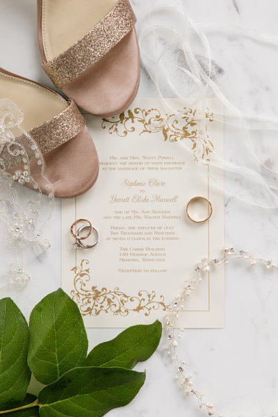 Memphis Wedding Photographer Cadre Invitation Detail 
