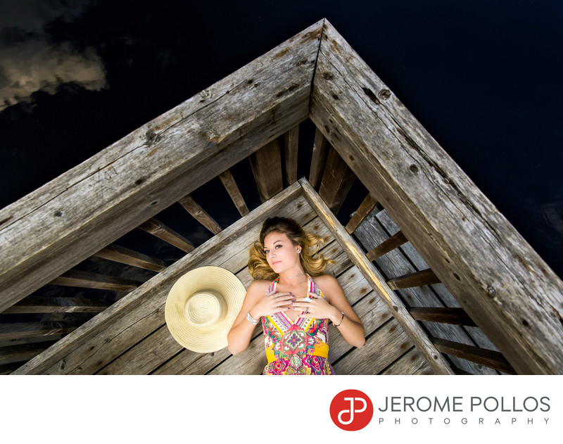 Dock Lounging Senior Portrait