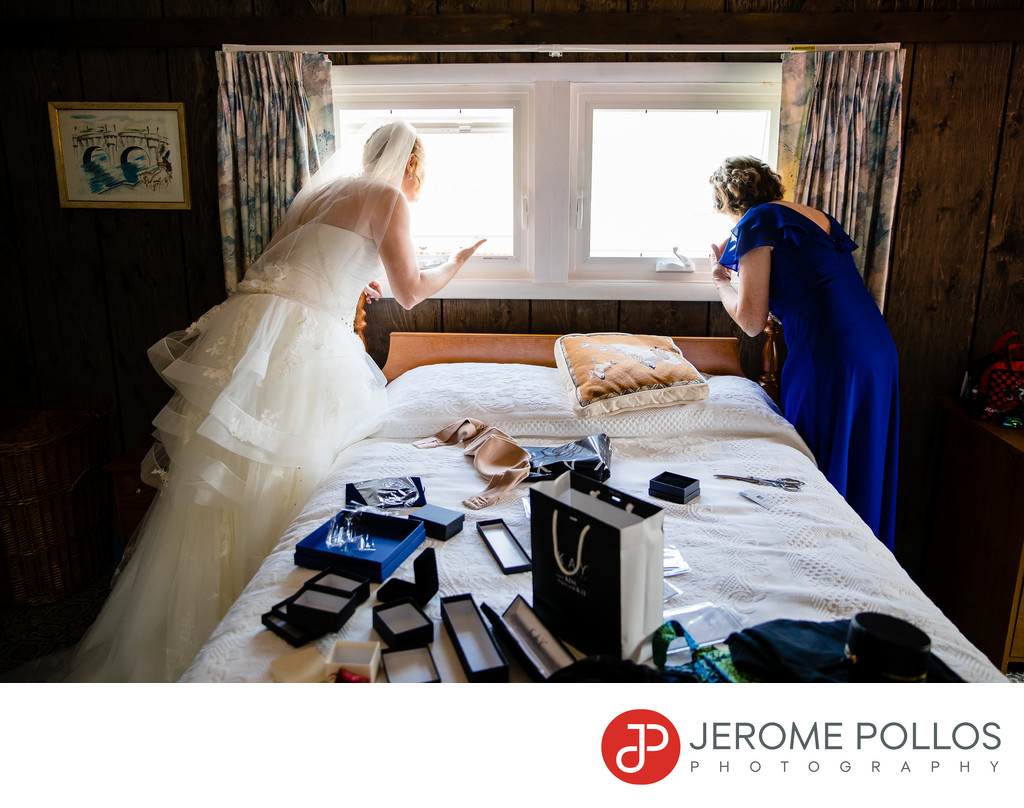 Bride And Mother Wedding Peek Chaumont New York
