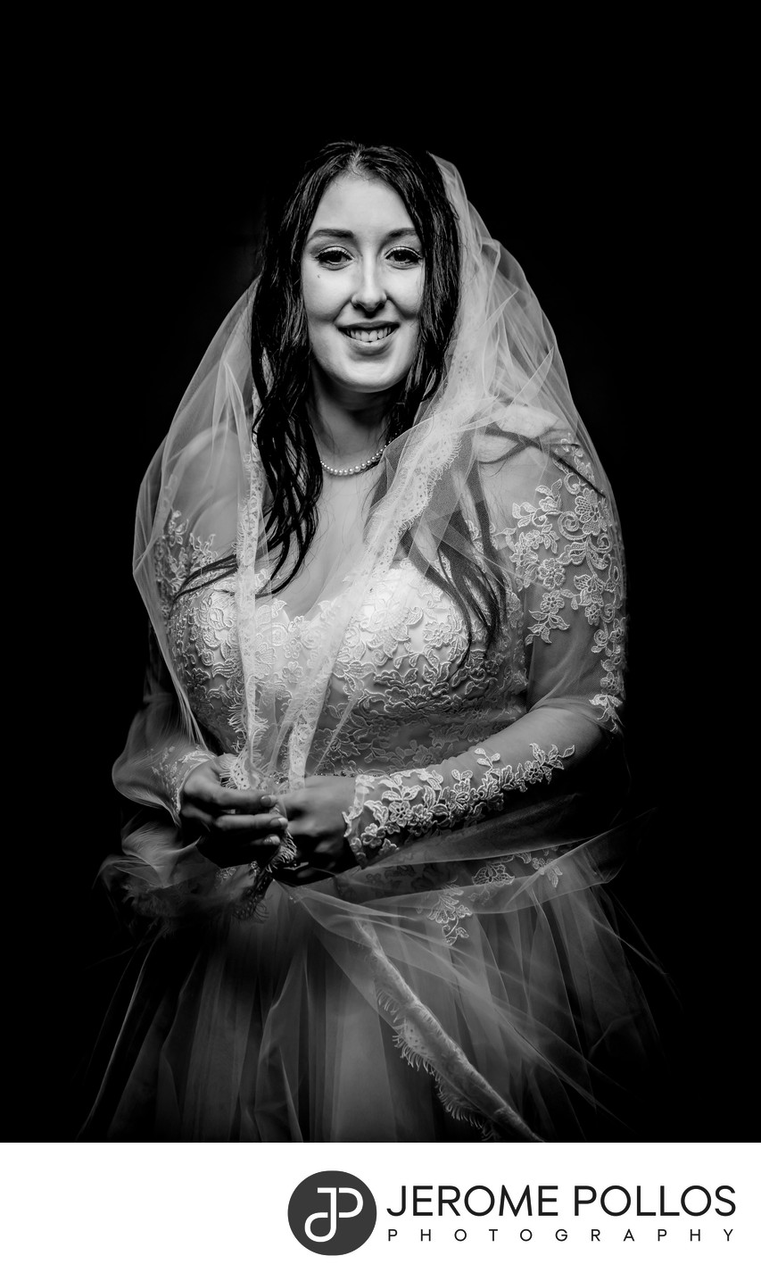Wedding Day Night Time Bride Portrait Coeur d'Alene