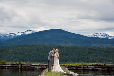 Bride Groom Mountain Kiss Elkins Resort Wedding