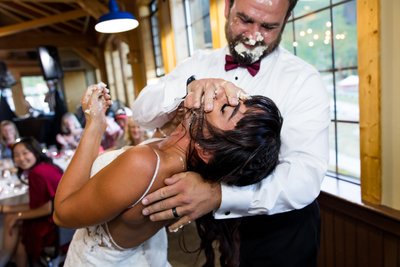 bride groom schweitzer mountain cake battle