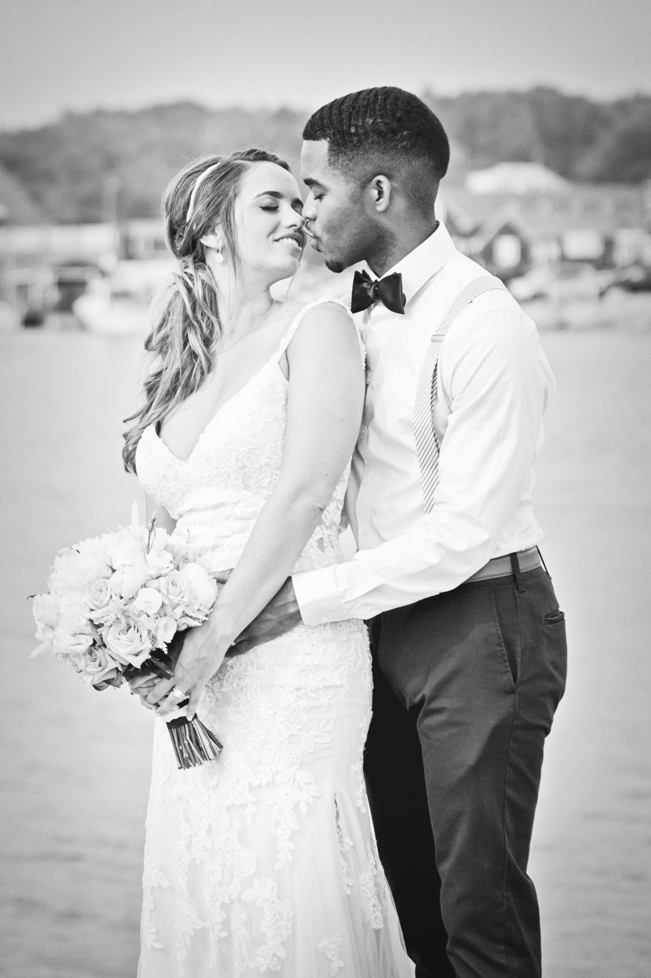 mixed race wedding photography in Kennebunkport, Maine Home