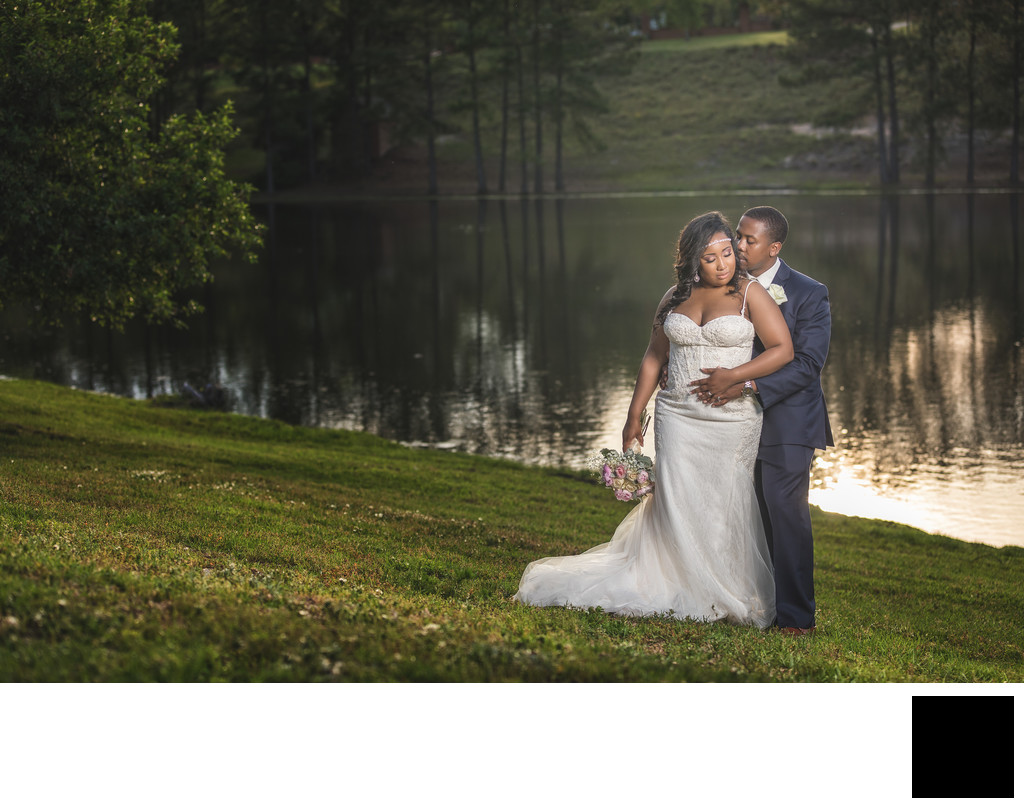 Hunters Pond of the Summit wedding portraits