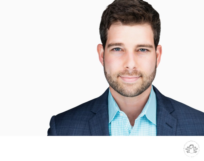 Corporate Headshot Man in Blue Suit