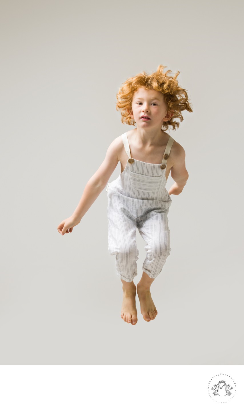 Boy Jumping Studio Photography