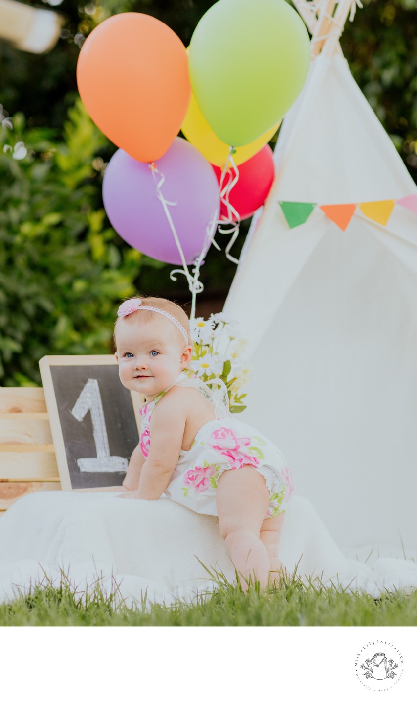 One Year Old Birthday Photo Shoot