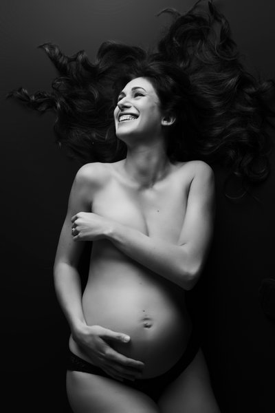 Black & White Maternity Studio Portraits