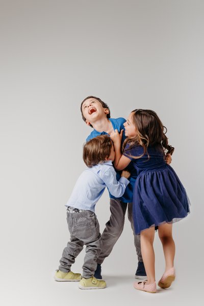 laughing Sibling portrait session