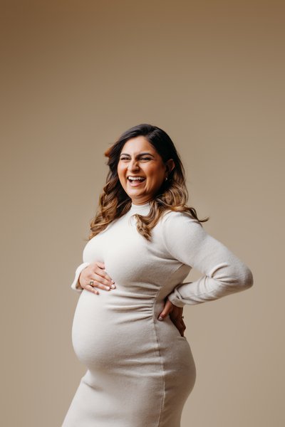 giggling maternity session