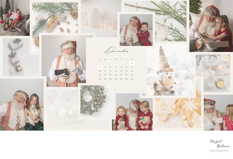 Beige Modern Moodboard Christmas Photo Collage December Desktop Wallpaper - 1