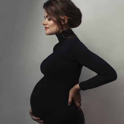 Turtleneck Pregnancy Photo Bettina Battaglia Amsterdam