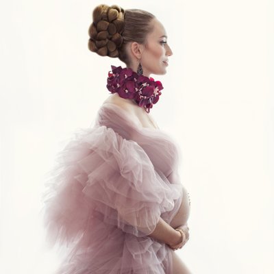 Bettina Battaglia Rose Tulle Pregnancy Dress Amsterdam